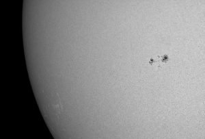 Sonnenfleckengruppe am 20.6.2018. Baader C8 – Triband mit Her sch elprisma, Helmut Heinicke