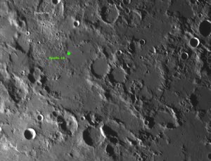 Das Landegebiet von Apollo 16 mit dem geheimnisvollen SWIRL, © 2019 by W. Paech+F. Hofmann – Camäleon Observatory, Namibia