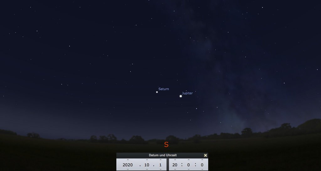Konjunktion Jupiter und Saturn