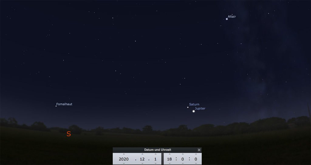 Konjunktion Jupiter und Saturn