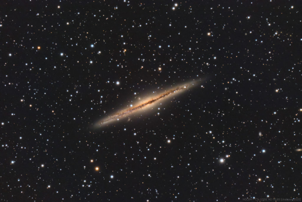 NGC891 aufgenommen mit Celestron C14 Edge HD f11 - Christoph Kaltseis