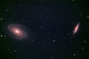 M81 und M82 aufgenommen mit Celestron C8 (1992) - Mark Heßler