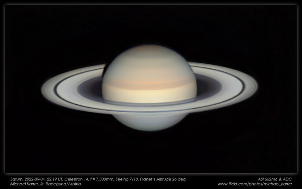 Saturn aufgenommen mit Celestron 14 - Michael Karrer