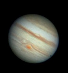 Jupiter mit Schattenwurf von Io aufgenommen mit C7 Mak - Tino Fanghänel