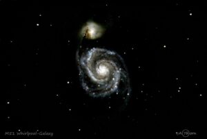 M51 Whirlpool-Galaxy aufgenommen mit Celestron 8 - Andreas Siebenborn