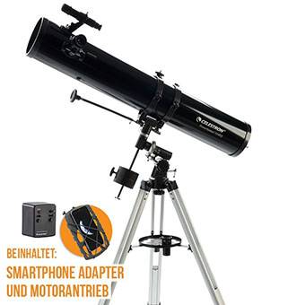 PowerSeeker 114 EQ MD (Motor Drive) inkl. SmartPhone Adapter